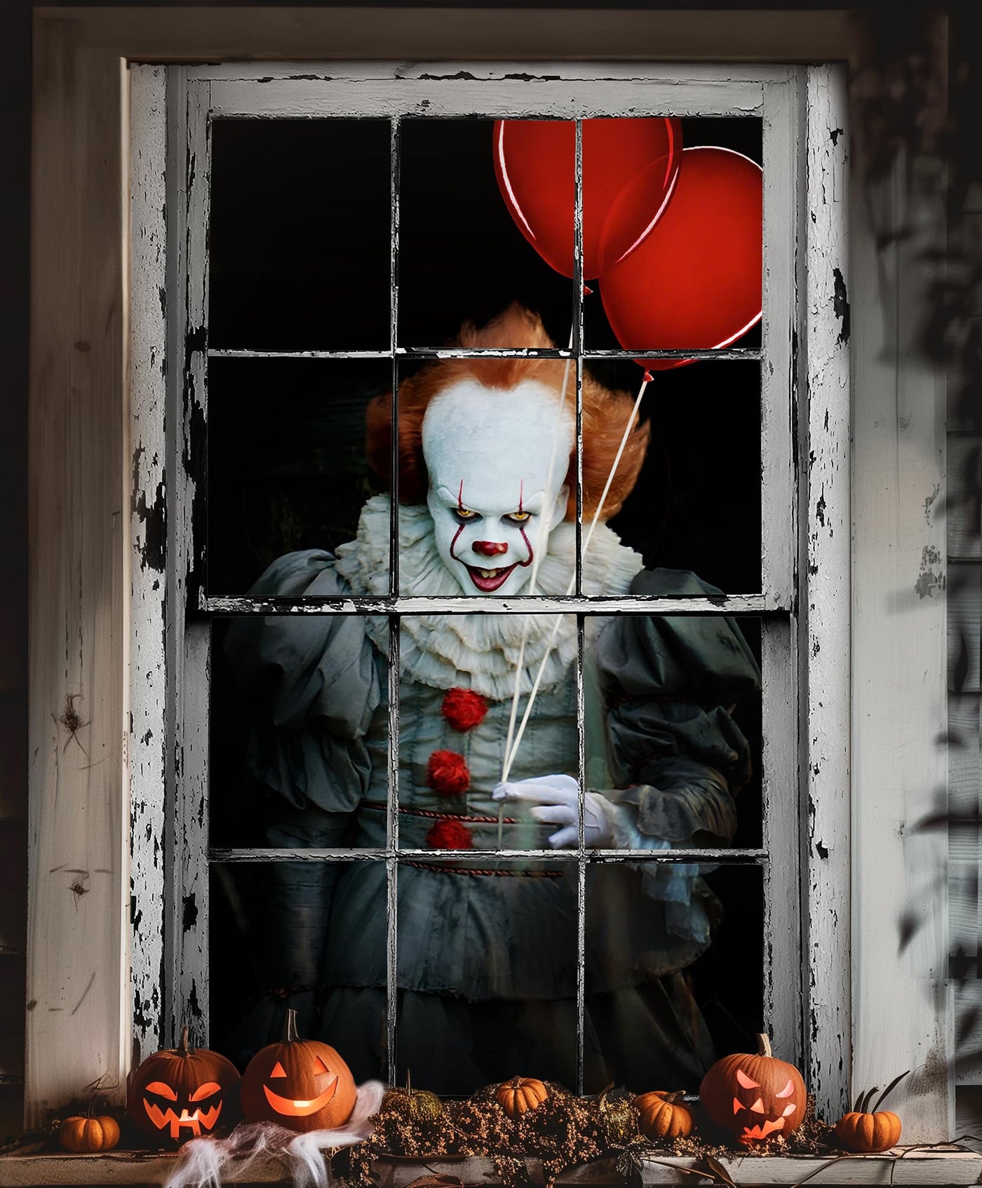 Halloween Horror Curtain Window Cover Decorations Scary Window Door Cover Backdrop Bliss