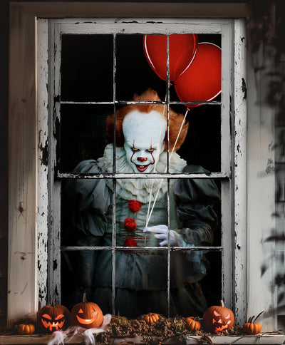 Halloween Horror Curtain Window Cover Decorations Scary Window Door Cover Backdrop Bliss