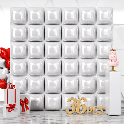NISOCY 48PCS Green Square Foil Balloons Wall Backdrop Double Sided Green Balloons Tunnel Arch Kit for Baby Shower Birthday Anniversary Summer Party Decoration Backdrop Bliss