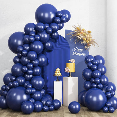 RUBFAC 135pcs Gold Balloons Different Sizes 18 12 10 5 Inch for Garland Arch, Latex Metallic Balloon for Birthday Graduation Party Wedding Decorations Backdrop Bliss