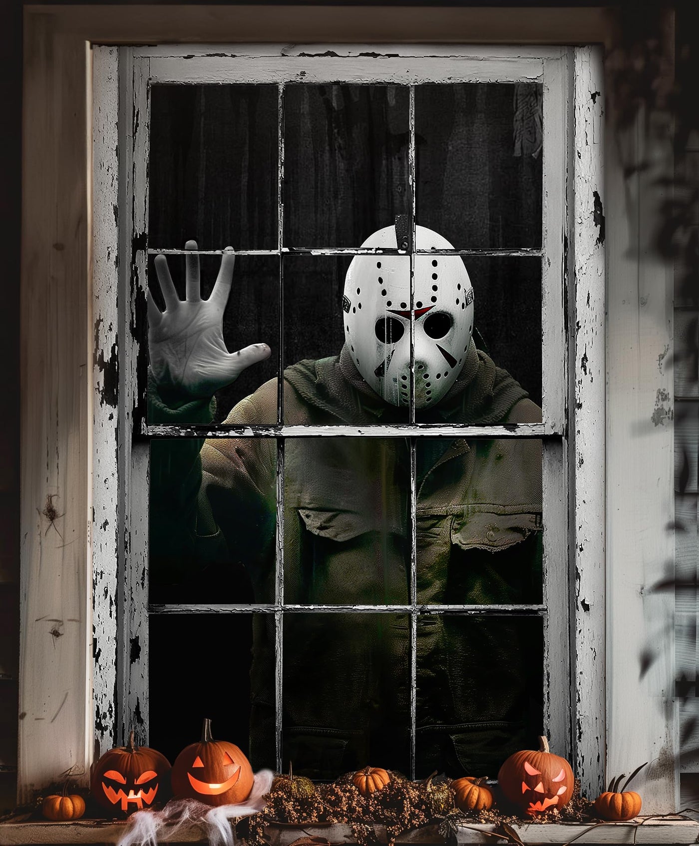 Halloween Horror Curtain Window Cover Decorations Scary Window Door Cover Backdrop Bliss