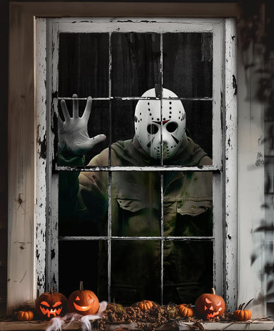 Halloween Horror Curtain Window Cover Decorations Scary Window Door Cover Backdrop Bliss