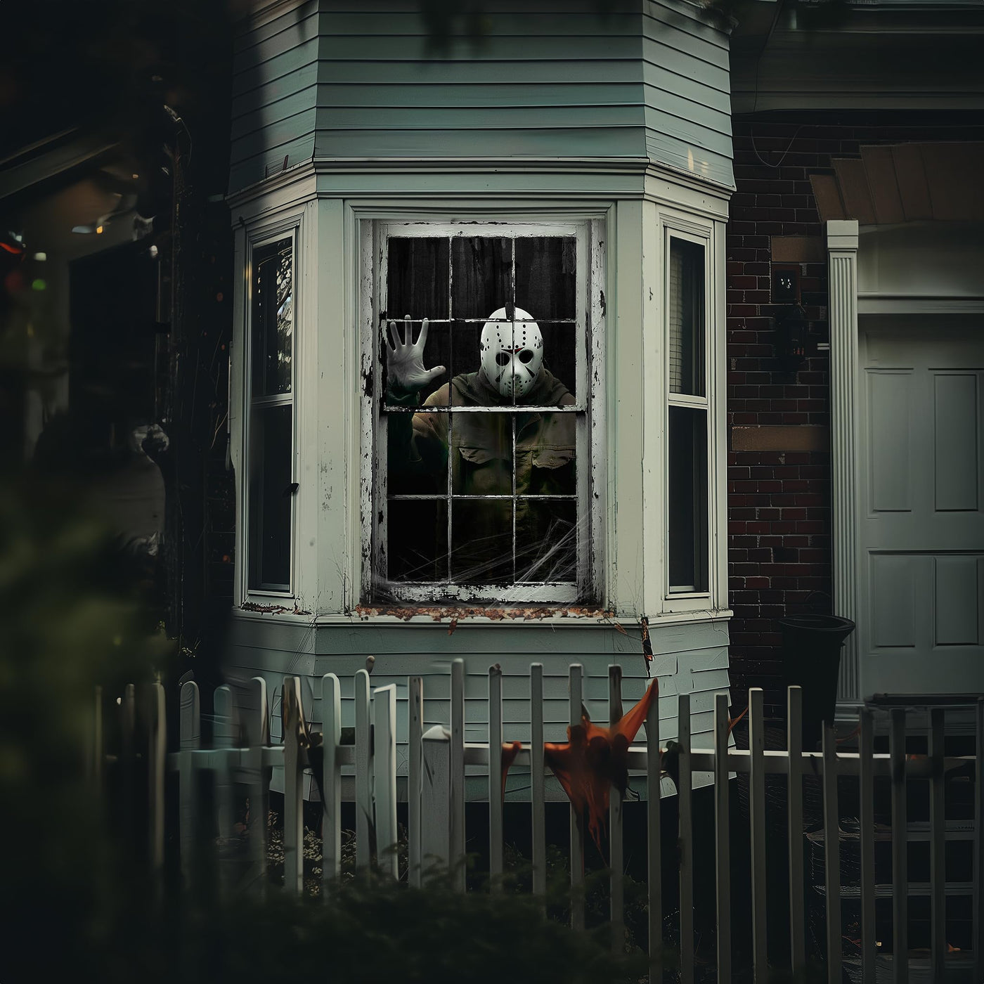 Halloween Horror Curtain Window Cover Decorations Scary Window Door Cover Backdrop Bliss