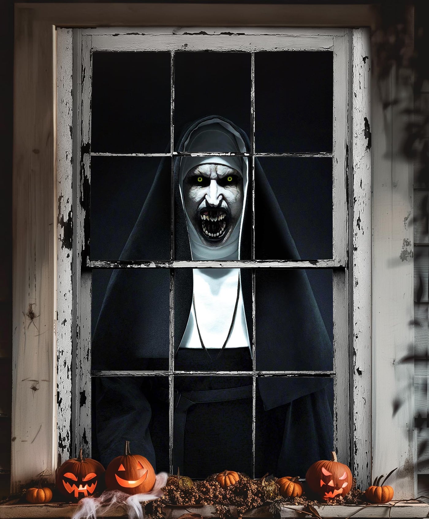 Halloween Horror Curtain Window Cover Decorations Scary Window Door Cover Backdrop Bliss
