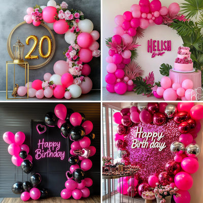 RUBFAC 135pcs Gold Balloons Different Sizes 18 12 10 5 Inch for Garland Arch, Latex Metallic Balloon for Birthday Graduation Party Wedding Decorations Backdrop Bliss