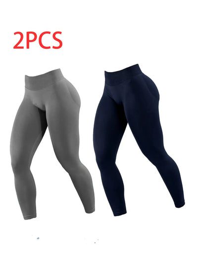 2pack Solid - color Yoga Exercise Leggings - Backdrop Bliss2pack Solid - color Yoga Exercise Leggings