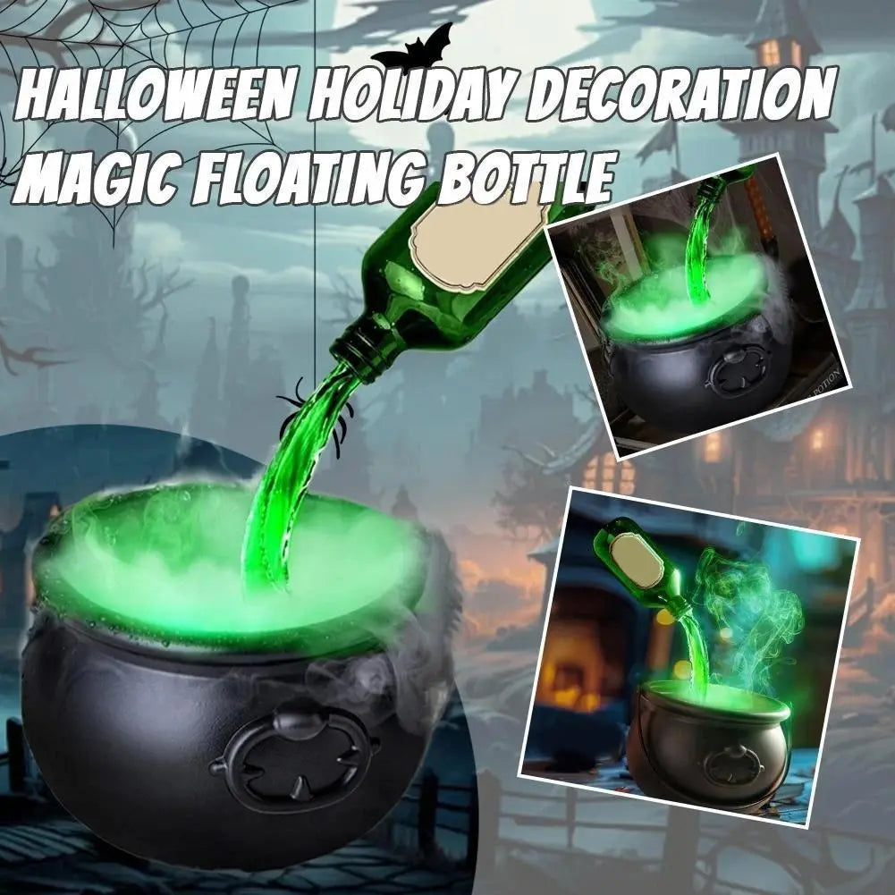 Halloween Black Wizard Bowl Magic Float Bottle And Diffuser Indoor Home Bar Magic Party Horror Ghost Props Halloween Decoration Backdrop Bliss