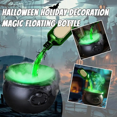 Halloween Black Wizard Bowl Magic Float Bottle And Diffuser Indoor Home Bar Magic Party Horror Ghost Props Halloween Decoration Backdrop Bliss