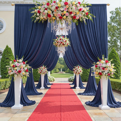 40FTx12FT White Wrinkle - Free Wedding Backdrop Curtain - Silky Washable White Polyester Drapes for Baby Showers, Birthday Parties, Photography, and Wedding Receptions - 8 Panels 5FTx12FT - Backdrop Bliss40FTx12FT White Wrinkle - Free Wedding Backdrop Curtain - Silky Washable White Polyester Drapes for Baby Showers, Birthday Parties, Photography, and Wedding Receptions - 8 Panels 5FTx12FT