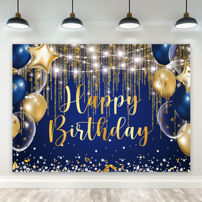 Riyidecor Royal Navy Blue Silver Happy Birthday Backdrop Party Decorations for Men Boys 7Wx5H Feet Polyester Fabric Balloon Diamond Sparkle Bday Photography Background Decor Banner Studio Photo Shoot - Backdrop BlissRiyidecor Royal Navy Blue Silver Happy Birthday Backdrop Party Decorations for Men Boys 7Wx5H Feet Polyester Fabric Balloon Diamond Sparkle Bday Photography Background Decor Banner Studio Photo Shoot