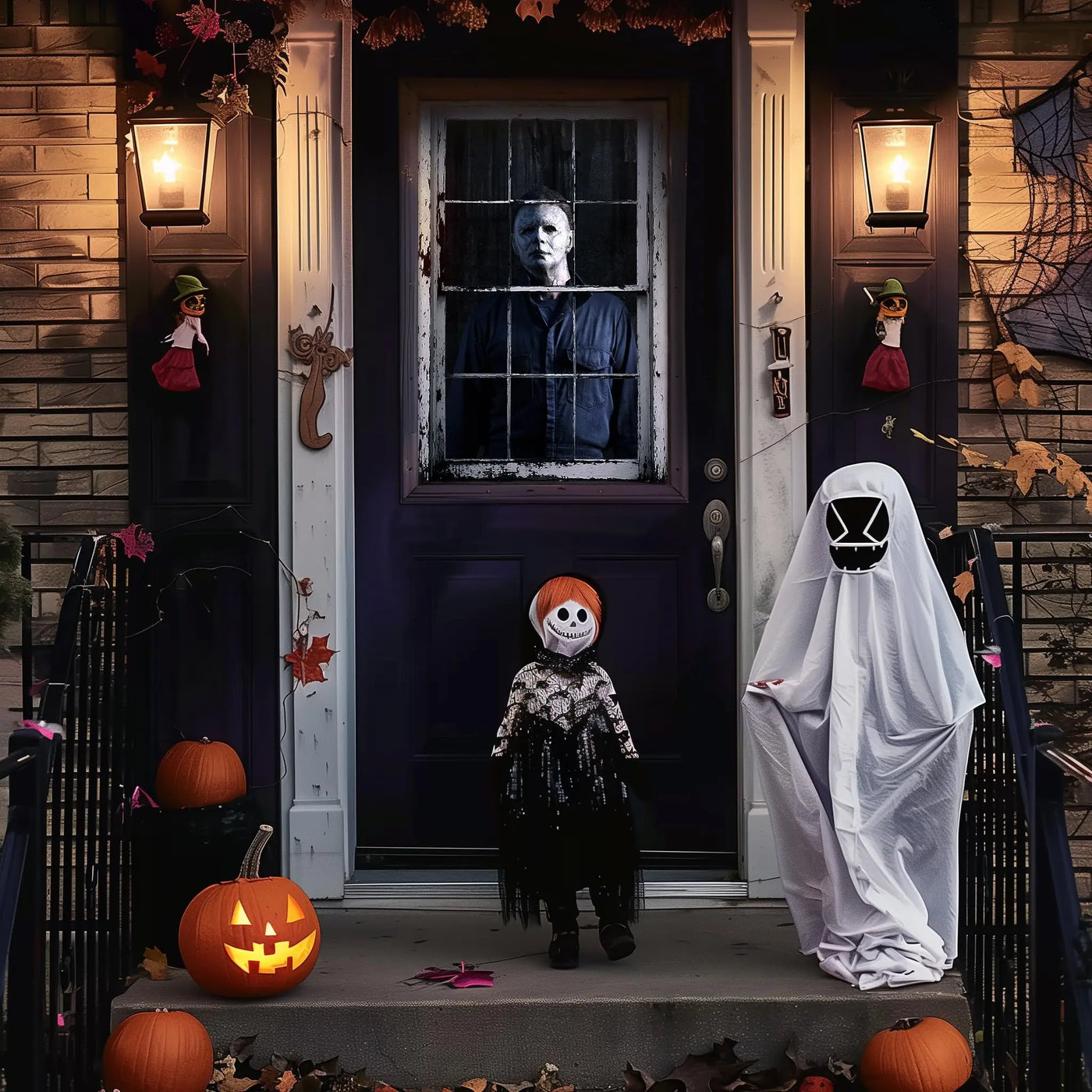 MCJC Halloween Horror Curtain, Halloween Decoration，Window Door Cover - Backdrop BlissMCJC Halloween Horror Curtain, Halloween Decoration，Window Door Cover
