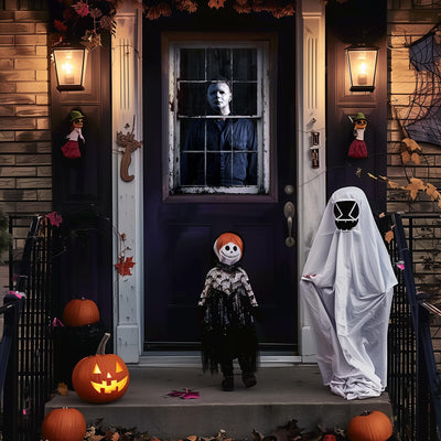 Halloween Horror Curtain Window Cover Decorations Scary Window Door Cover Backdrop Bliss