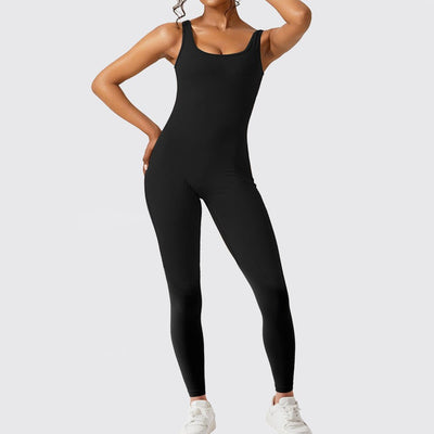 Women Sleeveless Flare Jumpsuits Fitness Yoga Long Pants - Backdrop BlissWomen Sleeveless Flare Jumpsuits Fitness Yoga Long Pants