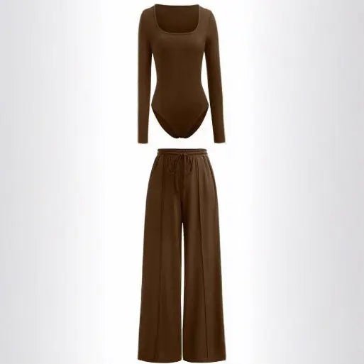 Sexy Slim Rib New Tight Square Collar Jumpsuit Trousers Suit Women - Backdrop BlissSexy Slim Rib New Tight Square Collar Jumpsuit Trousers Suit Women