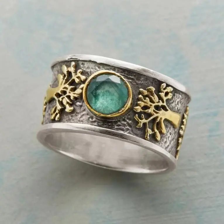 Creative Lucky Tree Light Green Vintage Ring - Backdrop BlissCreative Lucky Tree Light Green Vintage Ring