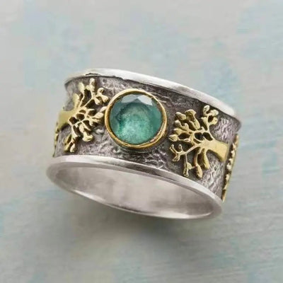 Creative Lucky Tree Light Green Vintage Ring - Backdrop BlissCreative Lucky Tree Light Green Vintage Ring
