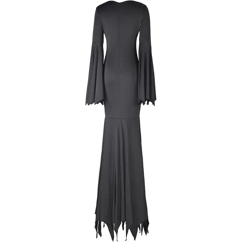 Black Costume Womens Gothic Witch Bat Sleeve Dress Halloween Cosplay Costumes Vintage Carnival Party Outfit - Backdrop BlissBlack Costume Womens Gothic Witch Bat Sleeve Dress Halloween Cosplay Costumes Vintage Carnival Party Outfit