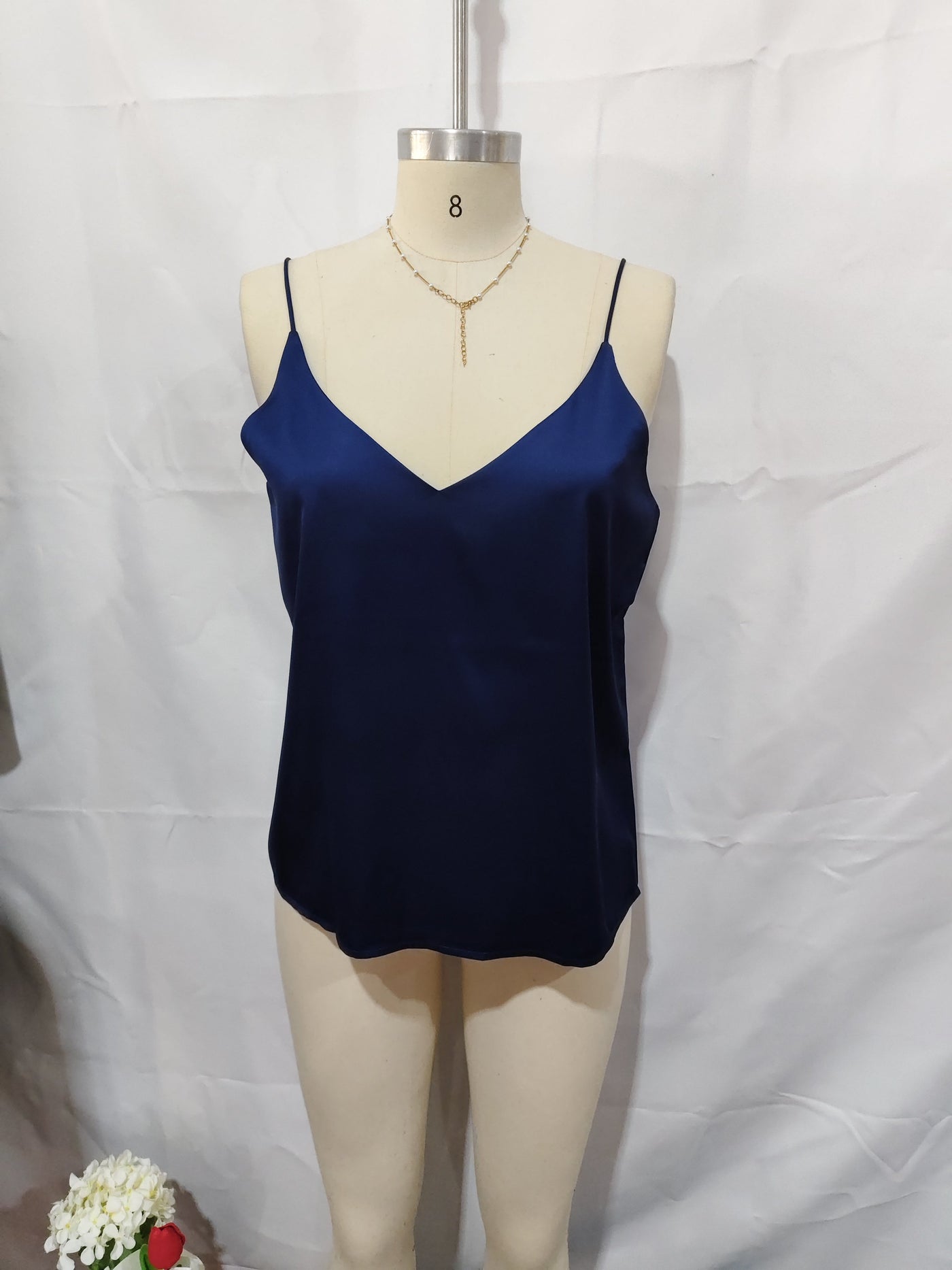 New Women's Silk Adjustable Spaghetti Strap Tank Top Loose Backdrop Bliss