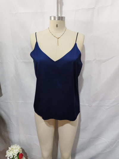 New Women's Silk Adjustable Spaghetti Strap Tank Top Loose Backdrop Bliss