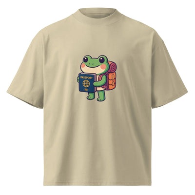 Unisex organic oversized high neck t-shirt - Backdrop BlissUnisex organic oversized high neck t-shirt
